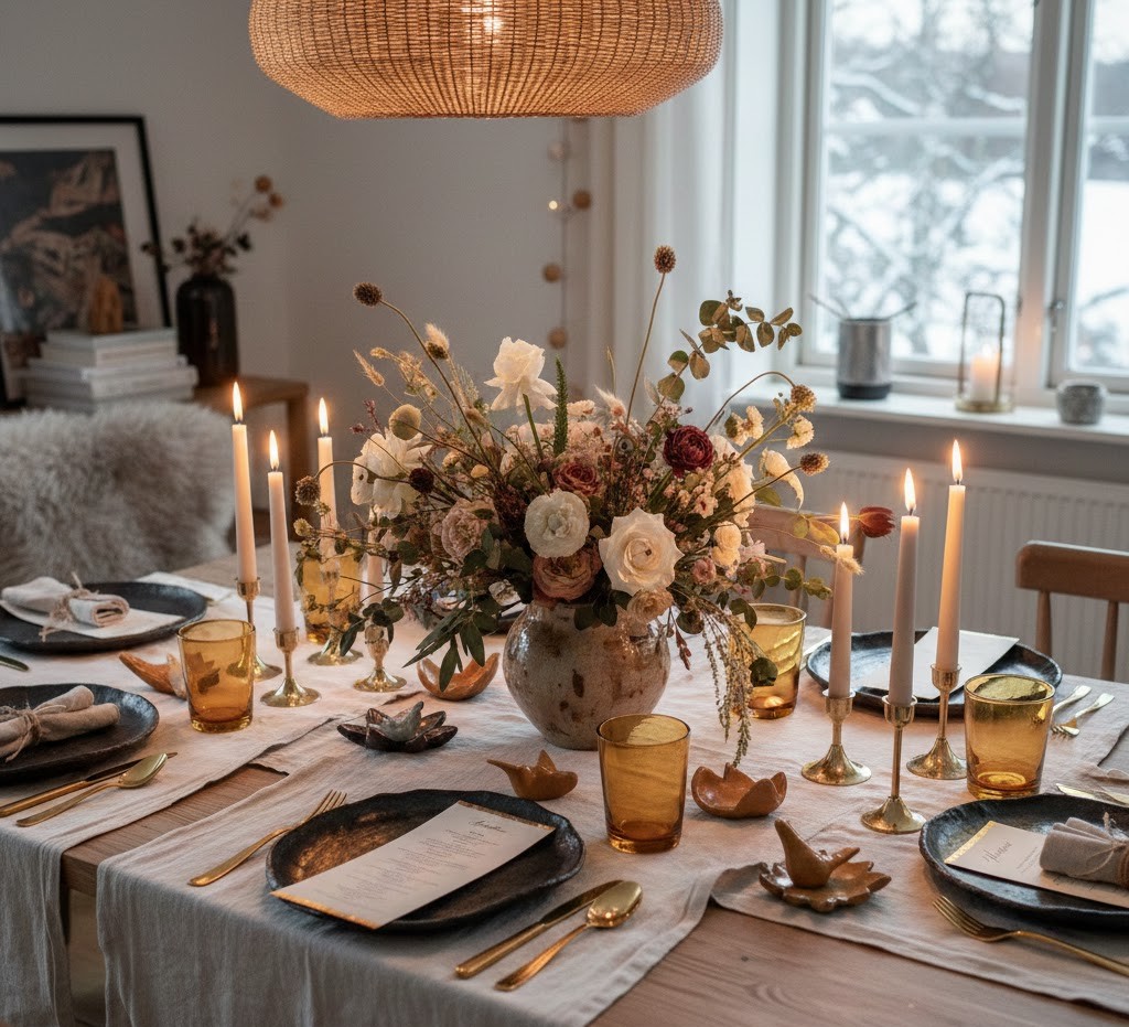 Romantisk centerpiece arrangemang